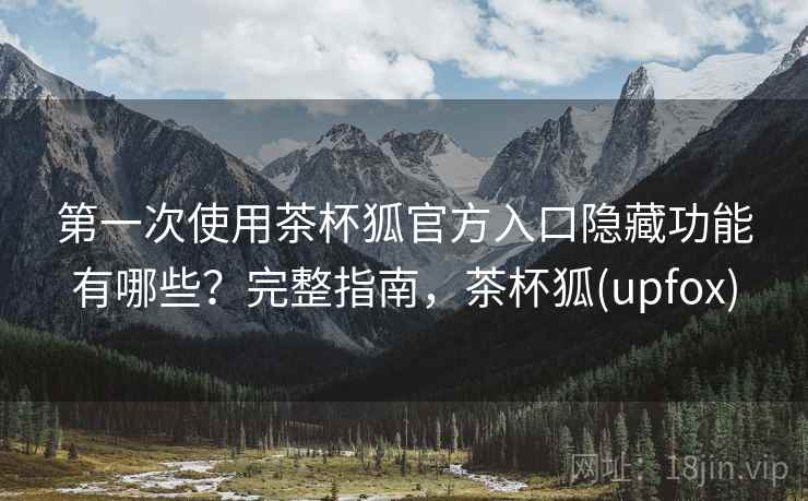 第一次使用茶杯狐官方入口隐藏功能有哪些？完整指南，茶杯狐(upfox)