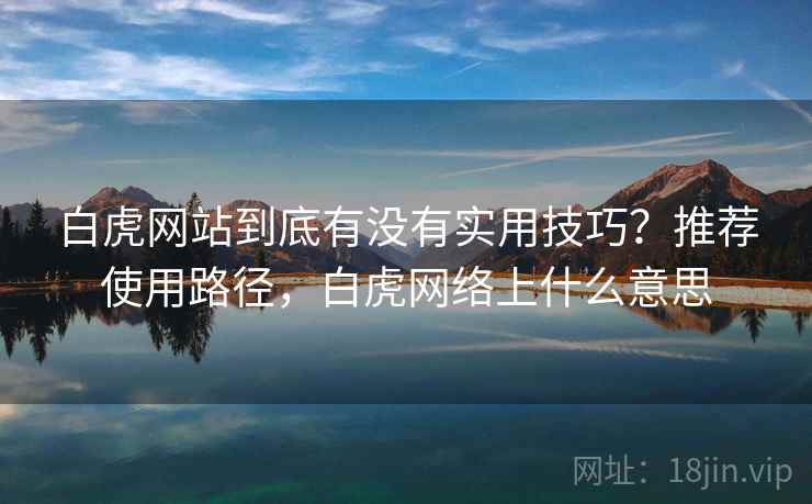 白虎网站到底有没有实用技巧？推荐使用路径，白虎网络上什么意思
