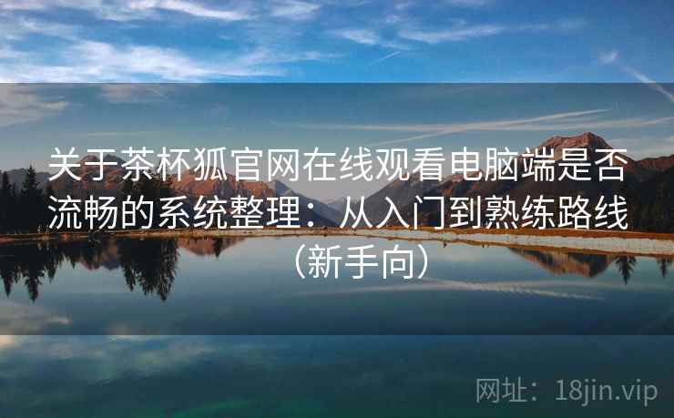 关于茶杯狐官网在线观看电脑端是否流畅的系统整理：从入门到熟练路线（新手向）