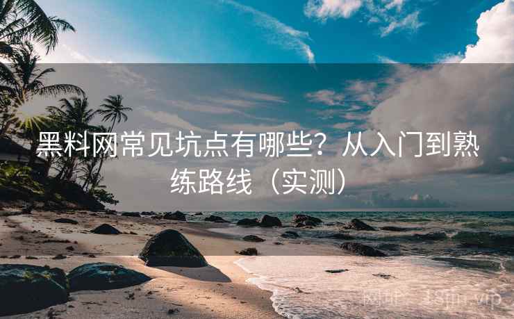 黑料网常见坑点有哪些？从入门到熟练路线（实测）